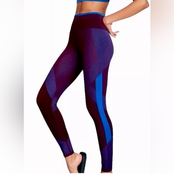 Victoria Secret Pink Cool Comfy Tights Cobalt Blue Seamless Legging Tight NWT M - Picture 5 of 12